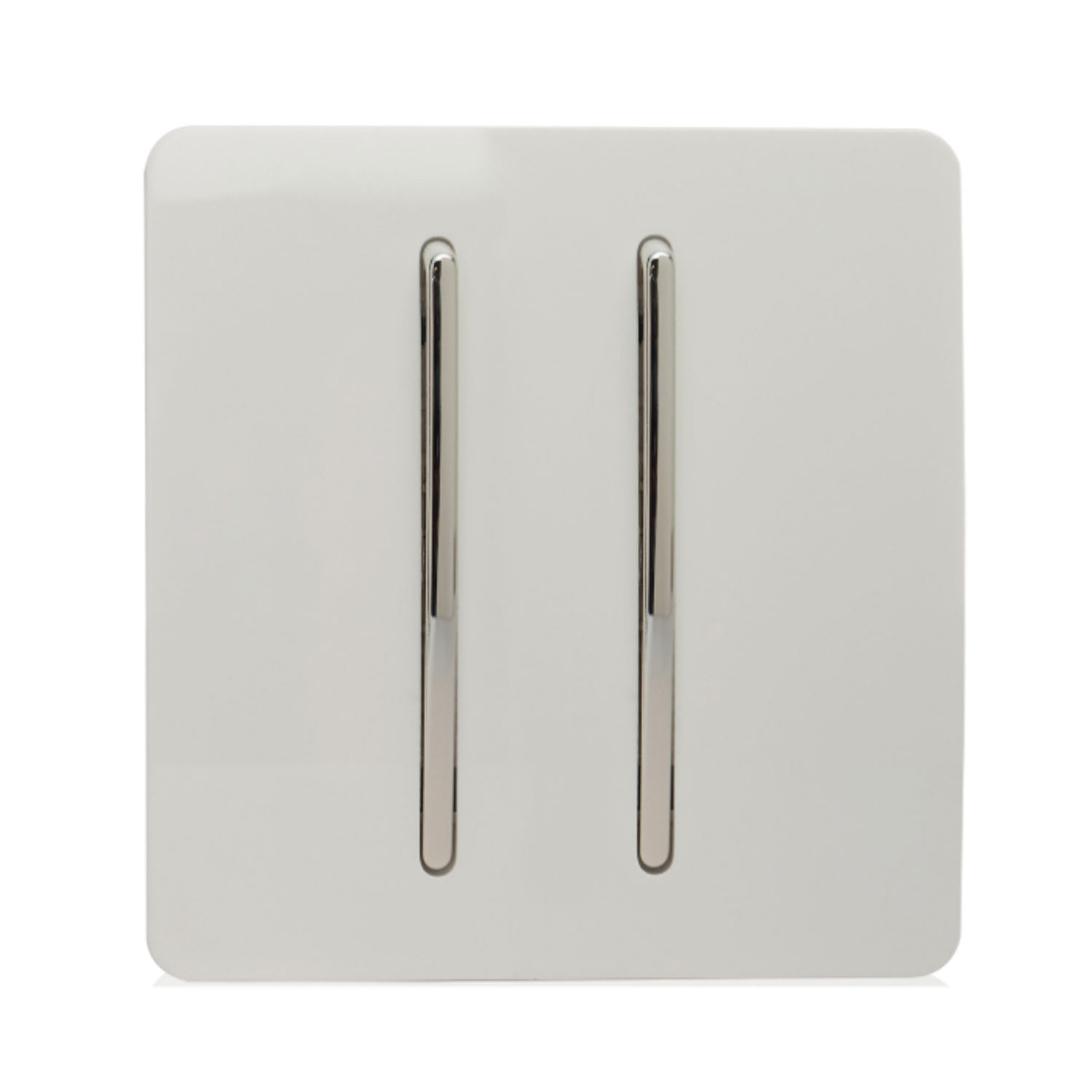 ART-SSR2WH  2 Gang Retractive Home Auto.Switch Ice White